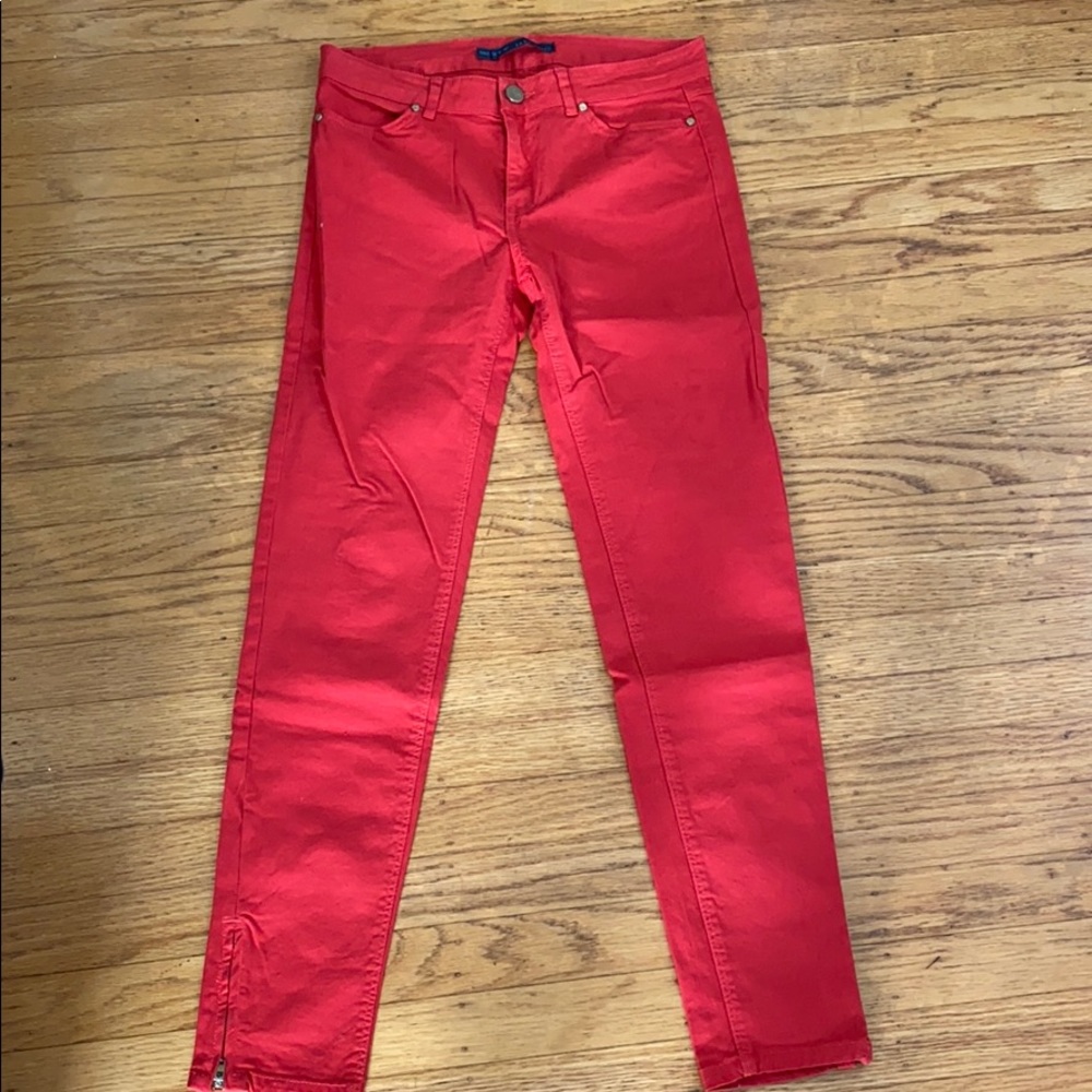 New Zara Red Jeans Sz 6